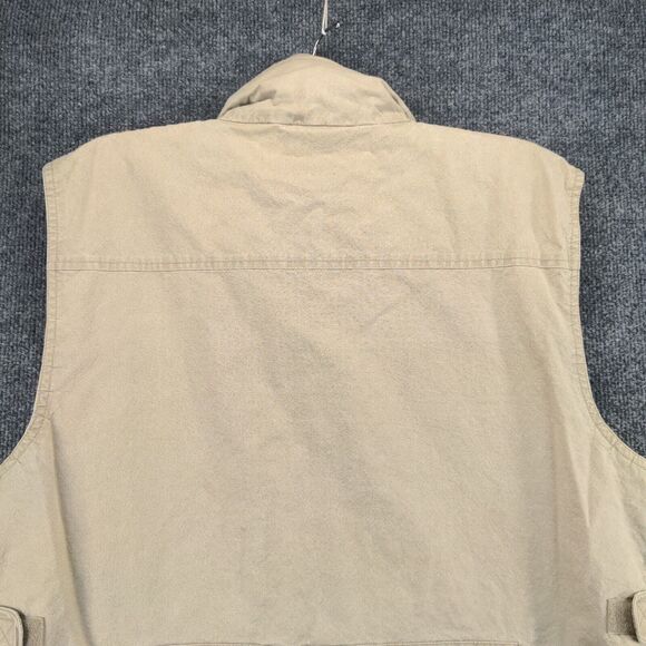 Banana Republic VTG 80s Full Zip Military Vest Jacket Mens Large Cotton Tactical - Picture 3 of 12